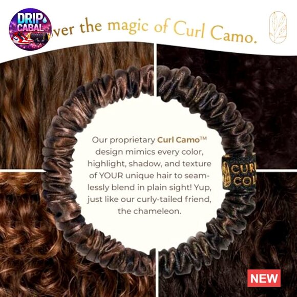 Silk Skinny Scrunchies Anti-Breakage Hair Ties for Curly Thick Hair 4-Pack main image 5